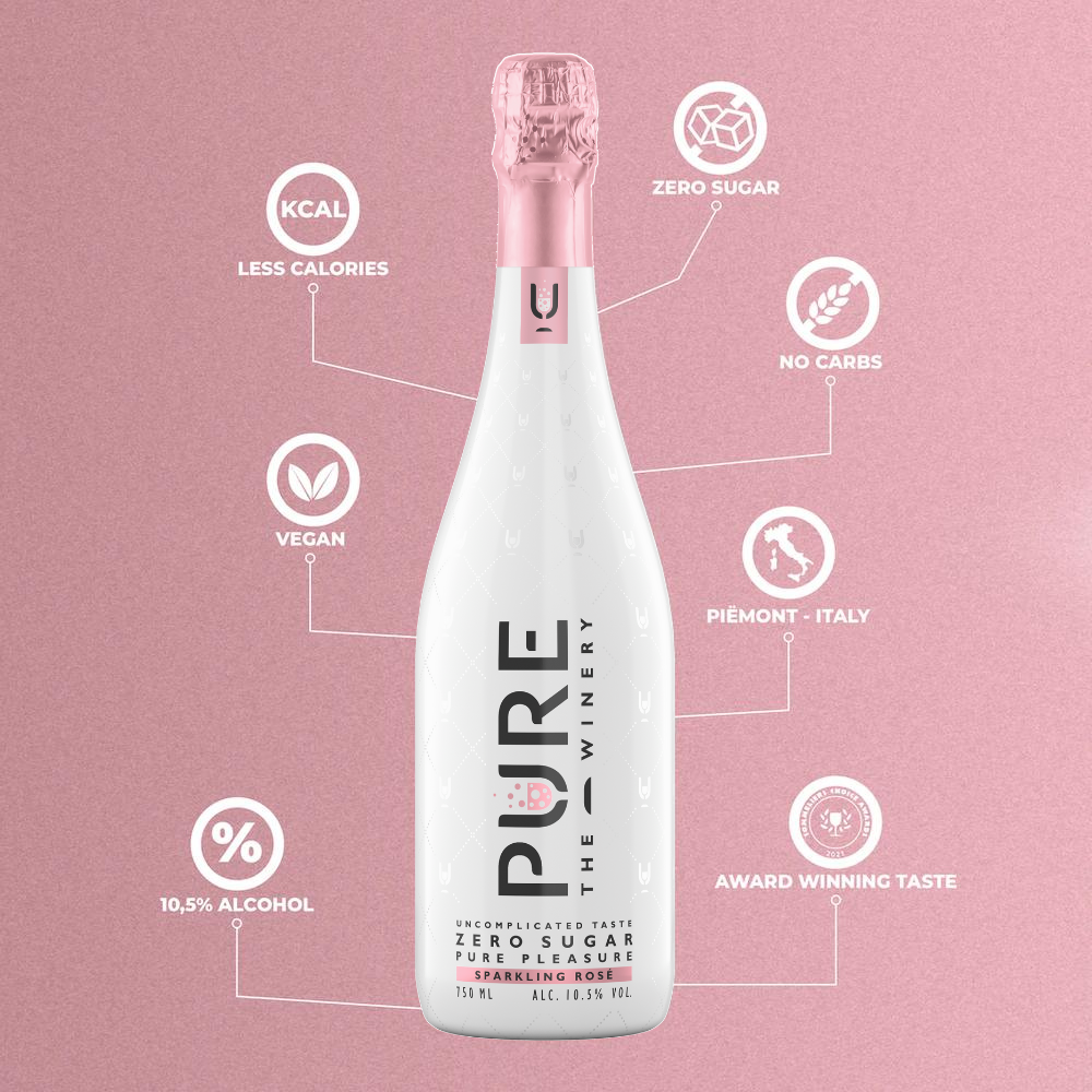 Zero Sugar Sparkling Rosé Wine